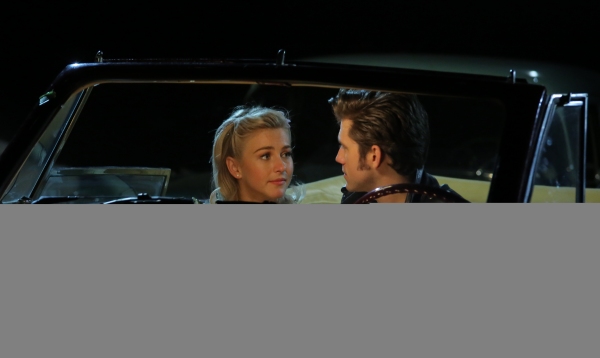 GREASE: LIVE: (L-R) Julianne Hough and Aaron Tveit rehearse for GREASE: LIVE airing L Photo