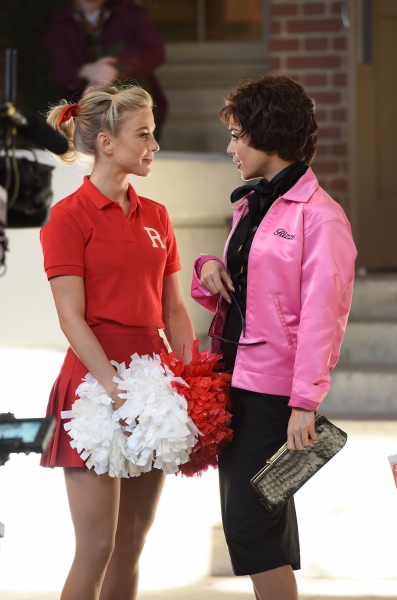 GREASE: LIVE: (L-R) Julianne Hough and Vanessa Hudgens rehearse for GREASE: LIVE airi Photo