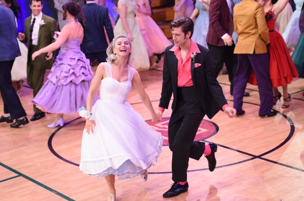 GREASE: LIVE: (L-R) Julianne Hough and Aaron Tveit rehearse for GREASE: LIVE airing L Photo