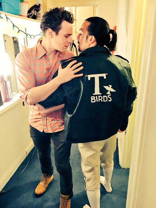 Photo Flash: Tell Me About it, Stud! Lin-Manuel Miranda and Jonathan Groff Channel GREASE Image