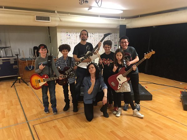 Photo Flash: Lena Hall and SCHOOL OF ROCK Kids Pose with Lin-Manuel Miranda After #Ham4Ham Image