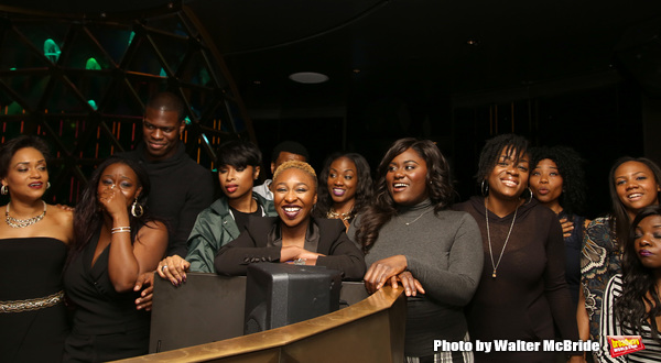 Cynthia Erivo,  Jennifer Hudson and Danielle Brooks with cast  Photo