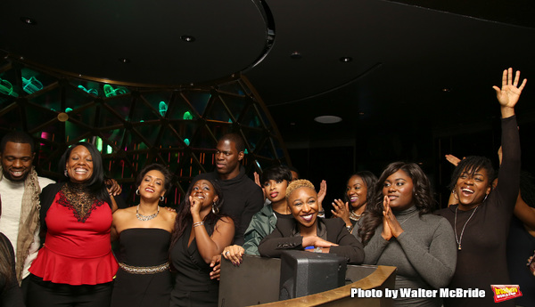 Cynthia Erivo,  Jennifer Hudson and Danielle Brooks with cast  Photo