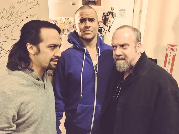 Photo Flash: Another Cabinet Battle? Paul Giamatti Confronts Lin-Manuel Miranda's Hamilton Image