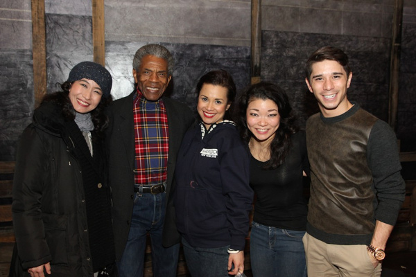 Photo Flash: Two-time Tony Nominee André De Shields Visits Broadway Cast of ALLEGIANCE Backstage Image