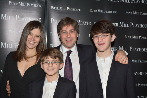 Glenn Slater (Lyrics) with his wife Wendy Leigh Wilf and sons Daniel and Benjamin Photo