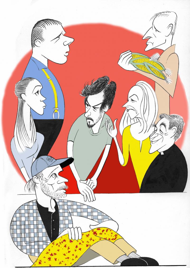 BWW Exclusive: Ken Fallin Draws the Stage - The Cast of BURIED CHILD Image