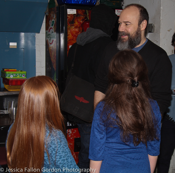 Tai and Isabella chat with Danny Burstein Photo