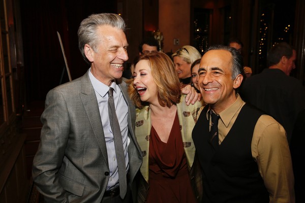 CTG Artistic Director Michael Ritchie and cast members Sharon Lawrence and David Pitt Photo