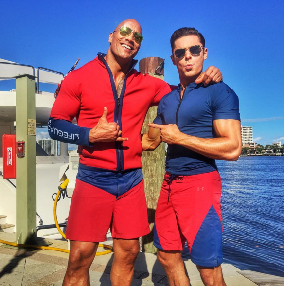 Photo: First Look - Zac Efron & Dwayne 'The Rock' Johnson Hit the Beach for BAYWATCH Reboot 