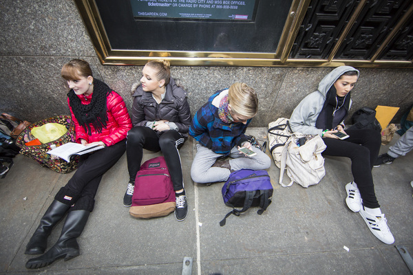 Photo Flash: Hopeful Dancers Line Up Outside Radio City Music Hall to Audition for the Rockettes 