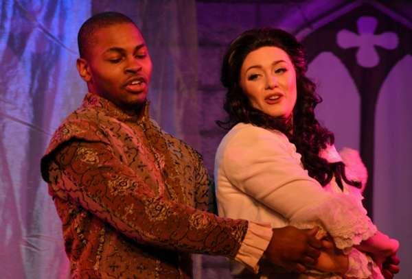 The Prince (Darius Delk) and Beauty (Kaitlyn Baldwin) dance in Beauty''s dream Photo