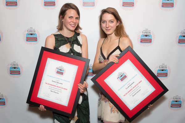 Photo Flash: Clare Barron and Sarah DeLappe Receive American Playwriting Foundation's 2015 Relentless Awards Image