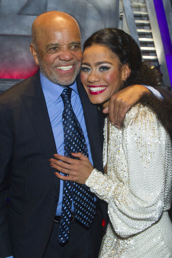 Berry Gordy (Producer/Music/Lyrics) and Lucy St Louis (Diana Ross) backstage Photo