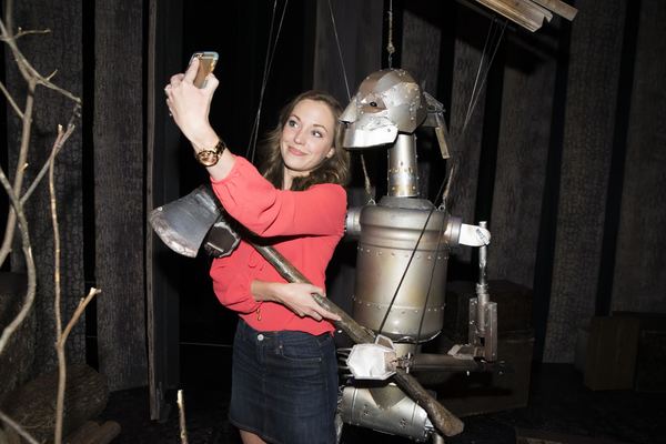 Photo Flash Exclusive: The Princess Meets Her Tin-Man: Laura Osnes Visits THE WOODSMAN Off-Broadway! Image
