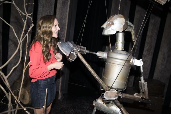 Photo Flash Exclusive: The Princess Meets Her Tin-Man: Laura Osnes Visits THE WOODSMAN Off-Broadway! Image