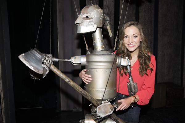 Photo Flash Exclusive: The Princess Meets Her Tin-Man: Laura Osnes Visits THE WOODSMAN Off-Broadway! Image