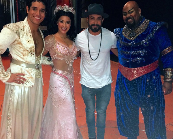 Photo Flash: Backstreet Boy A.J. McLean Visits Broadway's ALADDIN Image