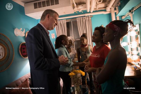 Photo Flash: Mayor Bill de Blasio and First Lady Chirlane McCray Visit ECLIPSED Image