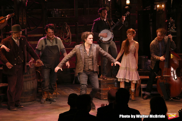 Devere Rogers, Greg Hildreth, Steven Pasquale and Ahna O'Reilly with band  Photo