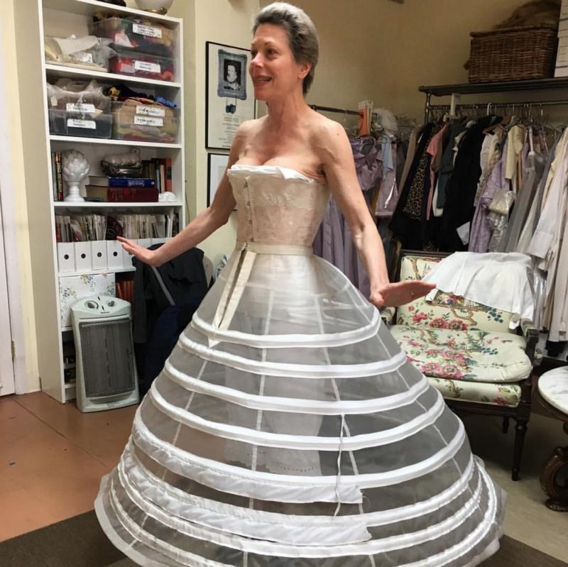 Photo Flash: Marin Mazzie Gets Fitted in Her KING AND I Hoop Skirt!  Image