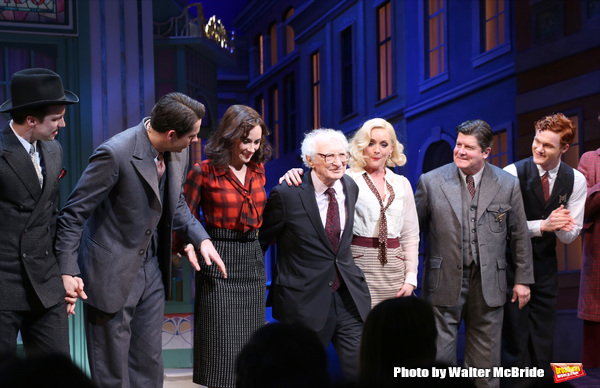 Gavin Creel, Zachary Levi, Laura Benanti, Sheldon Harnick, Jane Krakowski, Michael Mc Photo