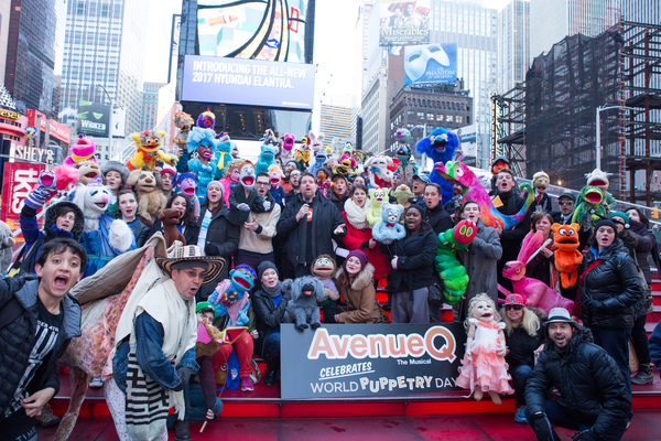 Photo Flash: AVENUE Q Celebrates World Puppetry Day in Times Square Image