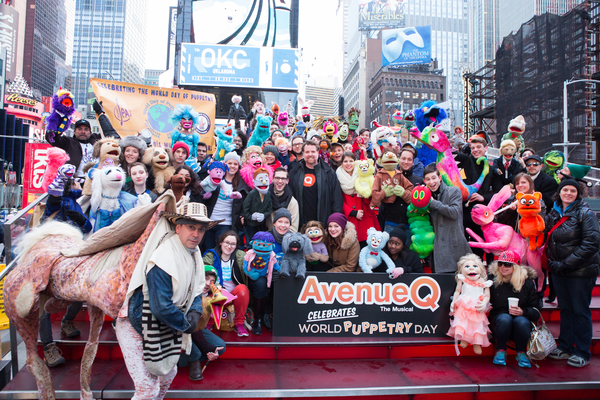 Photo Flash: AVENUE Q Celebrates World Puppetry Day in Times Square Image