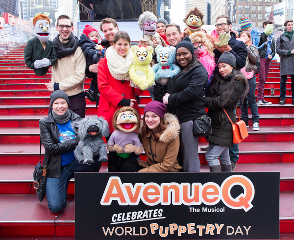 Photo Flash: AVENUE Q Celebrates World Puppetry Day in Times Square Image
