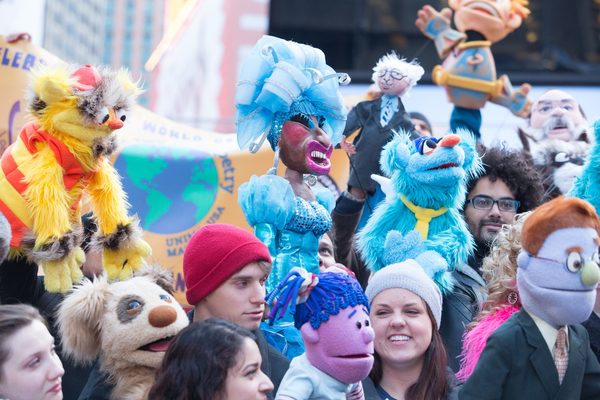 Photo Flash: AVENUE Q Celebrates World Puppetry Day in Times Square Image