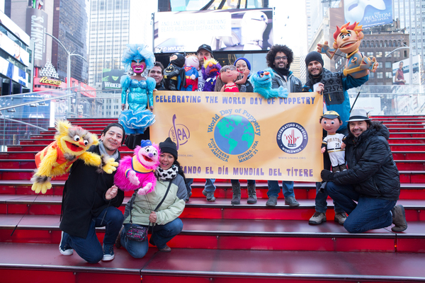 Photo Flash: AVENUE Q Celebrates World Puppetry Day in Times Square Image