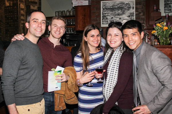 James Babcock, Adam Overett, Katherine O'Sullivan, Sharon Burde and Telly Leung Photo