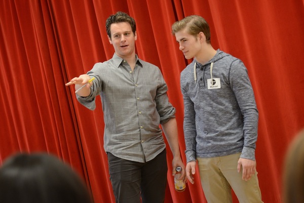 Jonathan Groff and Broadway Workshop Student  Photo