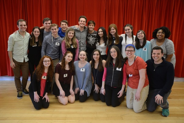 Jonathan Groff, Thayne Jasperson, and Broadway Workshop Students and Staff  Photo