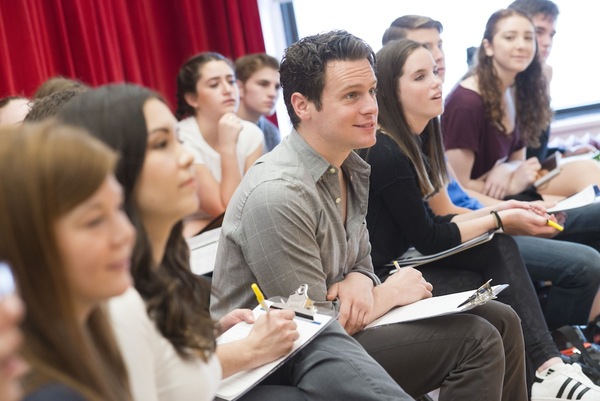 Jonathan Groff and Broadway Workshop Students  Photo