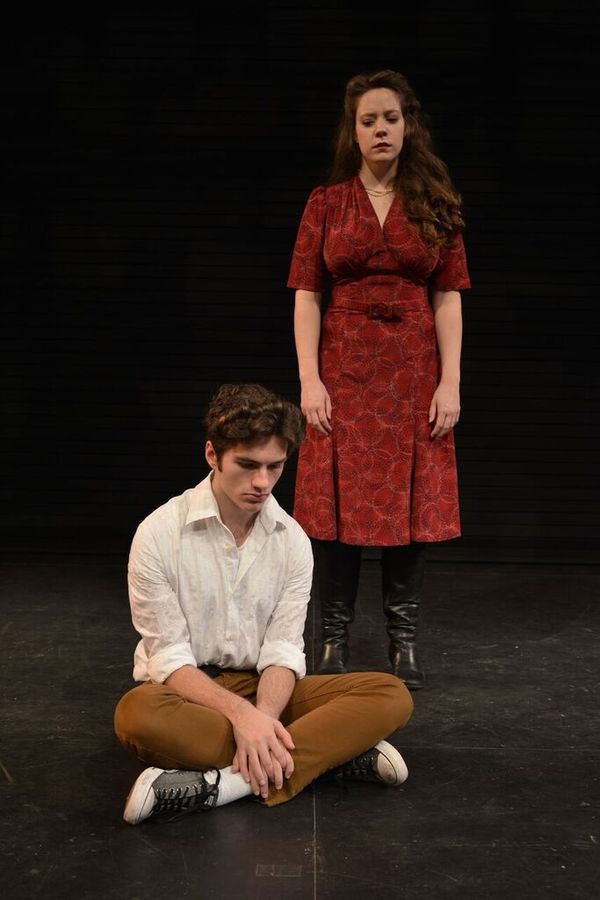 Afton Parker as Mrs. Walker and Evan Martorana as Tommy Photo