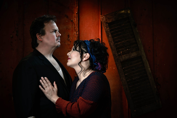 Russell Sunday as Sweeney Todd and Janine Sunday as Mrs. Lovett  Photo