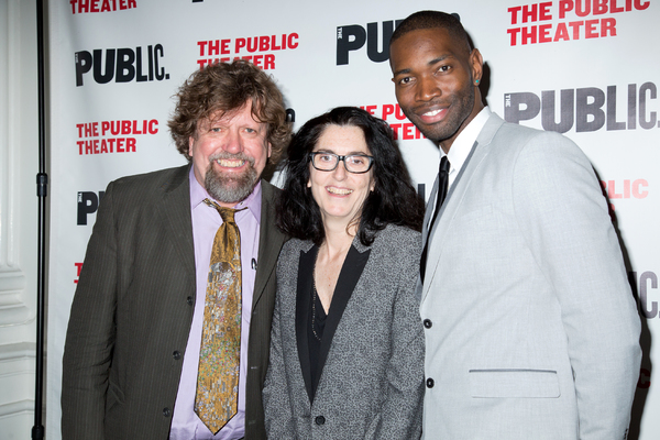 Oskar Eustis, Tina Landau, Tarrell Alvin McCraney at 