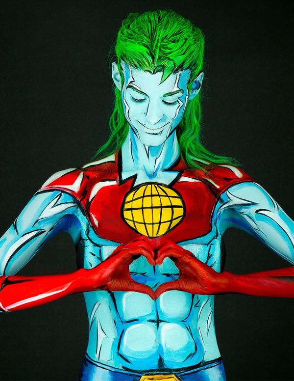 Photo Flash: Artist Kay Pike Transforms Her Body Into Comic Figures Using Body Paint Image