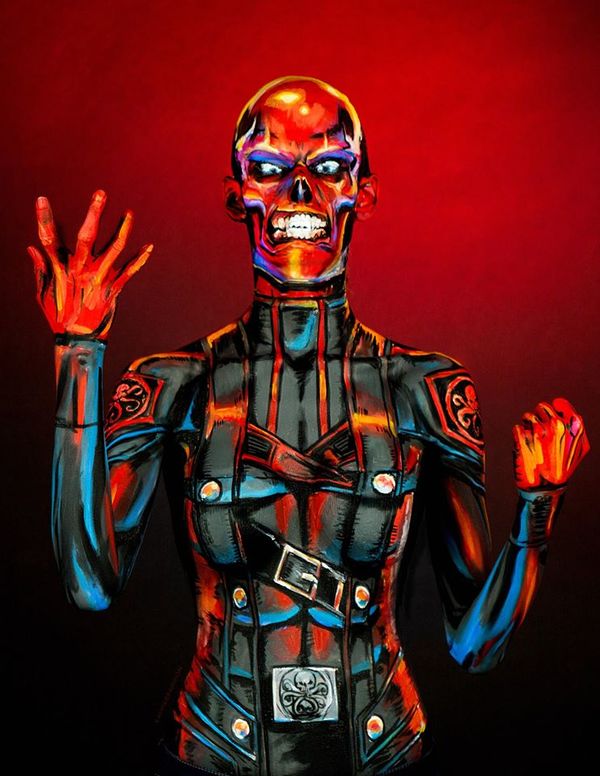 Photo Flash: Artist Kay Pike Transforms Her Body Into Comic Figures Using Body Paint Image