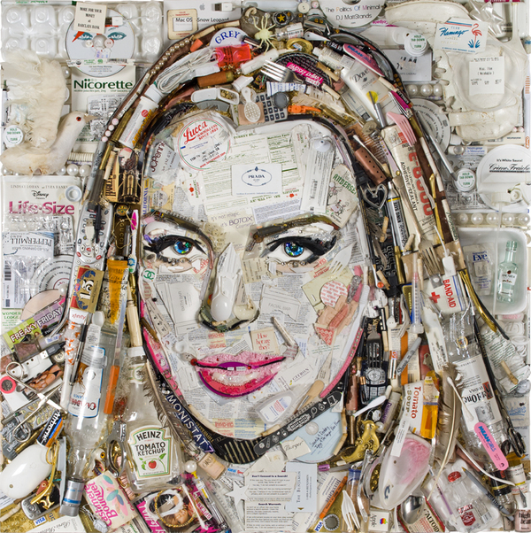 Photo Flash: Artist Jason Mecier Presents CELEBRITY TRASH Portraits - Lindsay Lohan, Pamela Anderson and More! Image