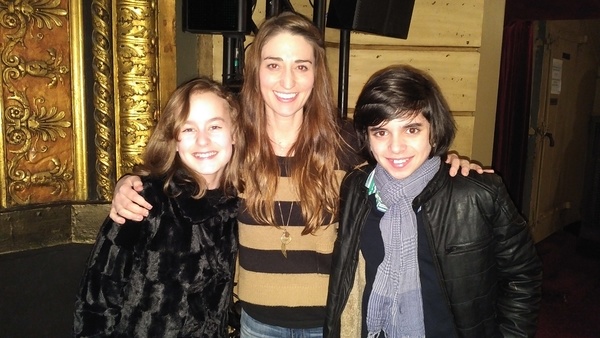 Exclusive Photo Flash: Sydney & Jake Lucas, Oscar Williams Visit Sara Bareilles at WAITRESS! Image