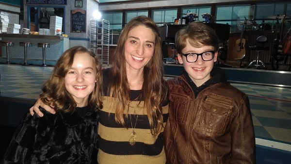 Exclusive Photo Flash: Sydney & Jake Lucas, Oscar Williams Visit Sara Bareilles at WAITRESS! Image