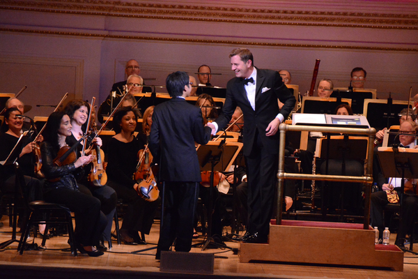 13 Year Old Ethan Olaes joins Steven Reineke and The New York Pops Photo