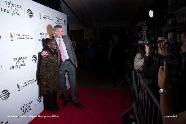 Photo Flash: Mayor Bill de Blasio and First Lady Chirlane McCray at Tribeca Film Festival Image