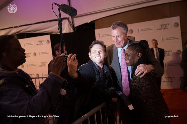 Photo Flash: Mayor Bill de Blasio and First Lady Chirlane McCray at Tribeca Film Festival 