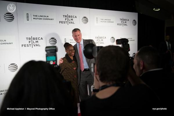 Photo Flash: Mayor Bill de Blasio and First Lady Chirlane McCray at Tribeca Film Festival Image