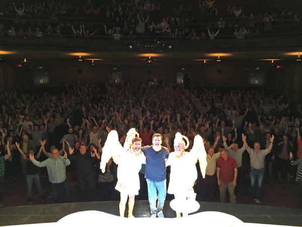 Photo Flash: Sean Hayes Snaps Audience Selfie Following AN ACT OF GOD's Final Show in San Francisco Image