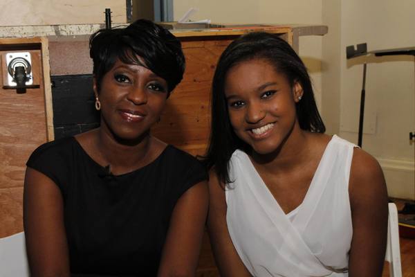 Colby Christina with her mentor, the author Cheryl Wills from NY1 News Photo