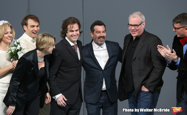 Lynne Page, Rupert Goold, Duncan Sheik, Bret Easton Ellis and cast  Photo